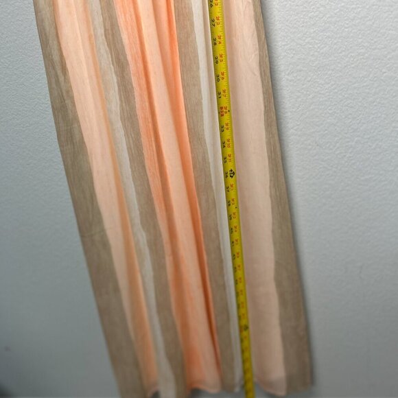 Chico’s Watercolor Coral Striped Flowy Maxi Dress Sz3=16 Beach Vacation Romantic - Picture 10 of 11